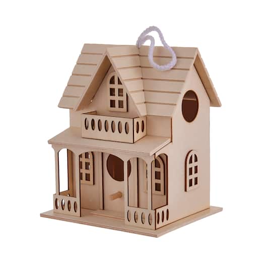 8 Pack: Wood Mini Birdhouse by Make Market®
